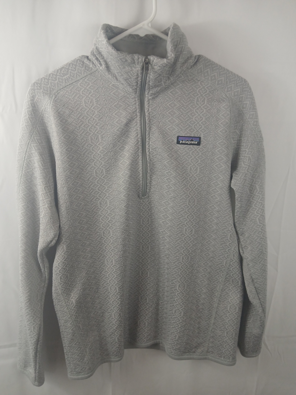 Patagonia Light Gray Quarter-Zip Pullover